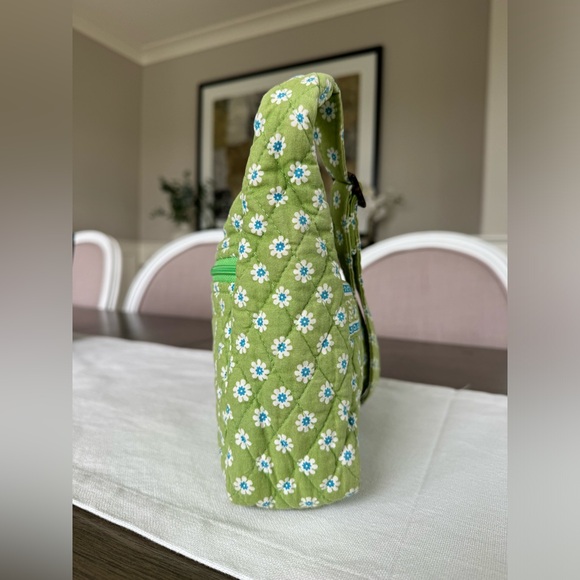 Vera Bradley Quilted Green Apple Floral Paisley Shoulder Bag Green White Blue - Picture 4 of 11